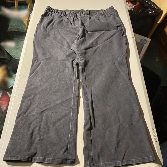 Soft Surroundings Grey Wide Leg Pants Women's 2XWP Petite Stretch Waistband EUC - Picture 2 of 5